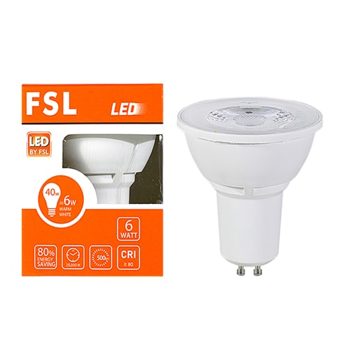 DICROICA 6 W FSL GU-10 FRÍA Y CÁLIDA